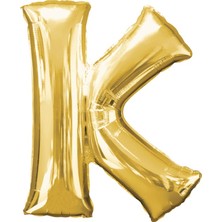 Eğlence Marketi 40'' 100 cm Altın Gold Folyo Harf Balon K
