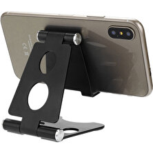Asfal Metal Açısı Ayarlanabilir Kaymaz Katlanabilir Tablet ve Telefon Tutucu Stand