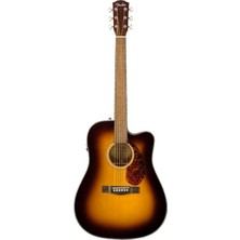 Fender CD-140SCE Dreadnought Ceviz Klavye Hard Case Dahil Sunburst Elektro Akustik Gitar