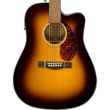 Fender CD-140SCE Dreadnought Ceviz Klavye Hard Case Dahil Sunburst Elektro Akustik Gitar