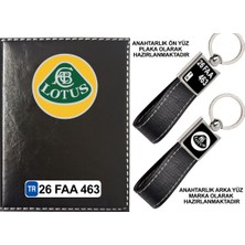 Promosyon Denizi Plakanıza Özel  Siyah Ruhsat Kabı ve Anahtarlık