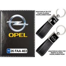 Promosyon Denizi Plakanıza Özel Opel  Logolu Siyah Ruhsat Kabı ve Anahtarlık