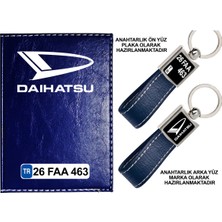 Promosyon Denizi Plakanıza Özel Daıhatsu Logolu Lacivert Ruhsat Kabı ve Anahtarlık