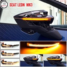 Ayz Garage Seat Leon Mk3 Kayar Ayna LED 1 Takım (Sağ ve Sol) 2013 - 2019