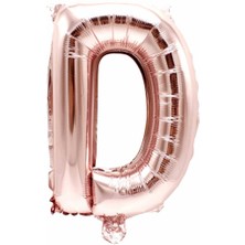 Eğlence Marketi 40'' 100 cm Rose Gold Folyo Harf Balon D