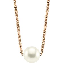 Altın Sepeti Rose Gümüş Sade Inci Kolye