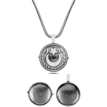 Tesbih Sepetim Ay Yıldız Gümüş Muskalık Kolye