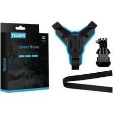 Telesin GoPro & Osmo Action İçin Motor Kask Çene Bağlantı Aparatı + Açılı J Hook Adaptör ( Hero11 /10/9/8/7/6/5/4/Max 360/Osmo Action )
