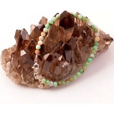 Taş Sandığı Krizopras Taşı Gümüş Bileklik - 5 mm