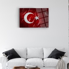 Srd Concept Türk Bayrağı 2 Cam Tablo-Bayrak Tablo