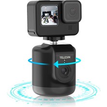 Telesın Aksiyon Kameralar ve Telefonlar İçin 360 Derece Akıllı Yüz Takip Standı + Kumanda