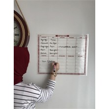 3 Adet Mini Myweek Haftalık Planlayıcı Planner My Week Akıllı Kağıt Tahta Yazı Tahtası Kalem 40X50 cm