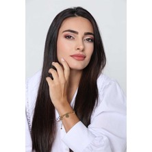 Jewel Asansörlü Boncuk Kordon Ağaç Gold Altın Kaplama Bileklik
