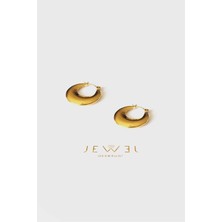 Jewel Obruk Model Gold Altın Kaplama Küpe