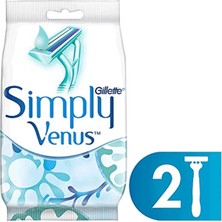 Gillette Venus  Gillette Simply Venus 2 Kullan At Kadın Tıraş Bıçağı 2'li  Tıraş Bıçağı