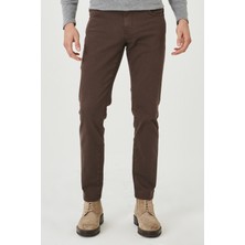 ALTINYILDIZ CLASSICS Erkek Kahverengi 360 Derece Her Yöne Esneyen Slim Fit Dar Kesim Pamuklu Esnek Rahat Pantolon