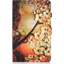 GZPLZ Samsung Galaxy Tab A7 (2020) T500 Renkli Çizim Kılıfı Plum Blossom (Yurt Dışından)