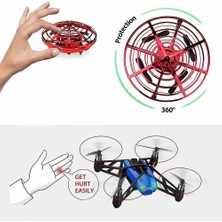 Lbq-El Kumandalı Mini Drone Çocuklar Için, Uçan Top Oyuncak Ufo Helikopter (Kırmızı)
