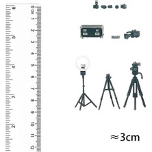 Boyalı 1/64 Fotoğraf Kum Masa Sahne Minyatür Sahneleri Aksesuarları 11 Adet