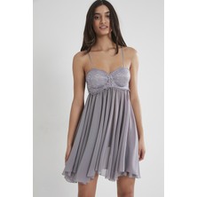 Pierre Cardin Kadın Saten Dantelli Gecelik 880 Royal