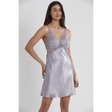 Pierre Cardin Kadın Saten Dantelli Gecelik 605 Royal