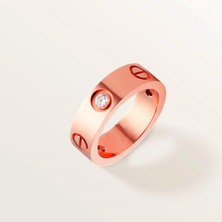 X-lady Accessories Kartier Taşlı Yüzük Rose Renk 20 Numara