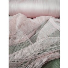 Ran Perde Düz File Tül Perde -  Pembe