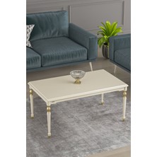 Canisa Saray Serisi, Mdf ve Lake Boya, Avangart Orta Sehpa , Krem