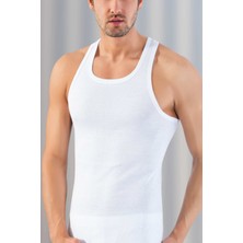 Tutku 6'lı Paket Klasik Erkek Atlet Beyaz