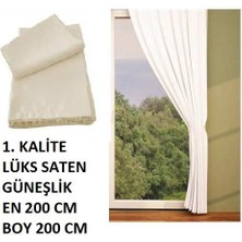 Akça Tekstil Krem Renk Saten Güneşlik 2*2