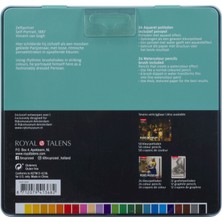 Bruynzeel Rijksmuseum The Vincent Van Gogh Set Aquarell Boya Kalemi Seti 24 Renk Metal Kutu