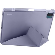 AktarMobile Xiaomi Mi Pad 5 Uyumlu Kılıf Kalem Bölmeli Akıllı Kapak Standlı Kılıf Smart Cover Premium