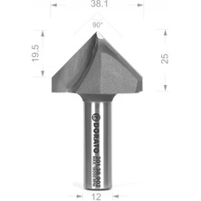 Dorato 2 Ağızlı 90° V Uçlu Karbür Cnc, Freze Ucu