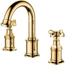 Kale Victorian Lavabo Bataryası (3 Delikli) - Altın