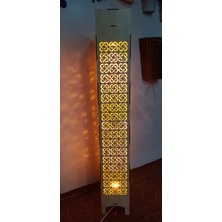 Öykü Dekor Ahşap Ev Dekorasyonu Gece Aydınlatması Gece Lambası LED Işıklı Lambader 100CM (GK109)