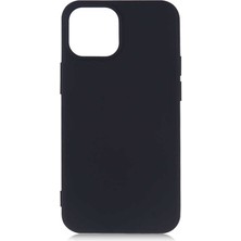 Tekno Grup Apple Iphone 13 Mini Kılıf Mat Premium Silikon Kılıf Siyah + Cam Ekran Koruyucu Siyah