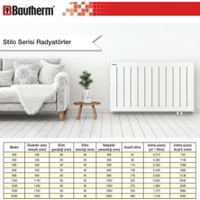 Bautherm Stilo Serisi Alüminyum Radyatör Yükseklik 40 cm Genişlik 287 cm ( 34 Dilim )