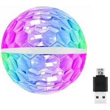 C9 Sese Duyarlı Rgb Ledli 360 Derece Micro USB Mini Disko Işığı Android Uyumlu