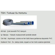 Özbalban 100 Metre Turkuaz Çif Katlı Kat Arası Örgülü Silikonlu Hortum 3/4 (25 Lık)