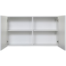 T Designo Ate Mutfak Üst Modül  Çok Amaçlı Dolap 80 cm Beyaz