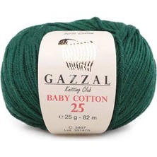 Gazzal Baby Cotton 25 gr El Örgü Ipi 3 Lü 3467