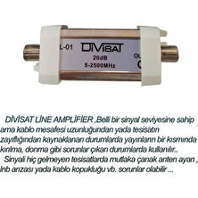 Divisat 20 Db Line Amplifier Sinyal Yükseltici