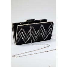 Lila Rosa El Işlemeli Portföy Tel Kırma Abiye Çanta