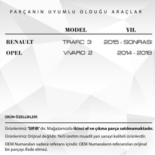 Alpha Auto Part Renault Trafic 3, Opel Vivaro 2 Için Çamurluk Sinyali - Sağ -