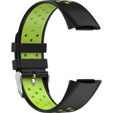 Prettyia Çift Renkler Silikon Watchband Soft Fitbit Ücretli5 Siyah Kireç Için Yumuşak (Yurt Dışından)