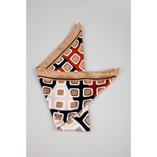Lila Rosa Desenli Bandana Fular
