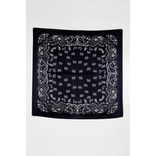 Lila Rosa Desenli Bandana Fular