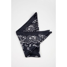 Lila Rosa Desenli Bandana Fular