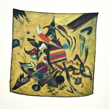 Lila Rosa Vasili Kandinski Desenli Bandana Fular