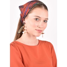 Lila Rosa Van Gogh Desenli Bandana Fular